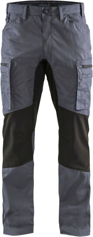 BLÅKLÄDER Trousers 14591845 Cotton, PL (Polyester) Grey, Black Size 30R