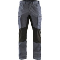 BLÅKLÄDER Trousers 14591845 Cotton, PL (Polyester) Grey, Black Size 30S