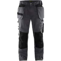 BLÅKLÄDER Trousers 15551860 Cotton, PL (Polyester) Mid Grey, Black Size 34L