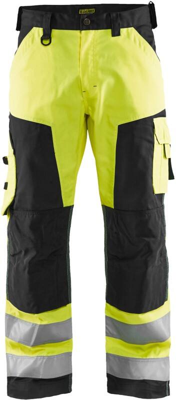 BLÅKLÄDER Trousers 15661811 Cotton, PL (Polyester) Yellow, Black Size 41S