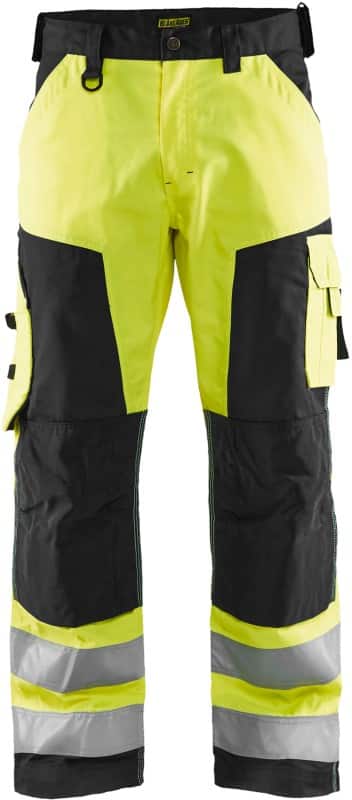 BLÅKLÄDER Trousers 15661811 Cotton, PL (Polyester) Yellow, Black Size 51S