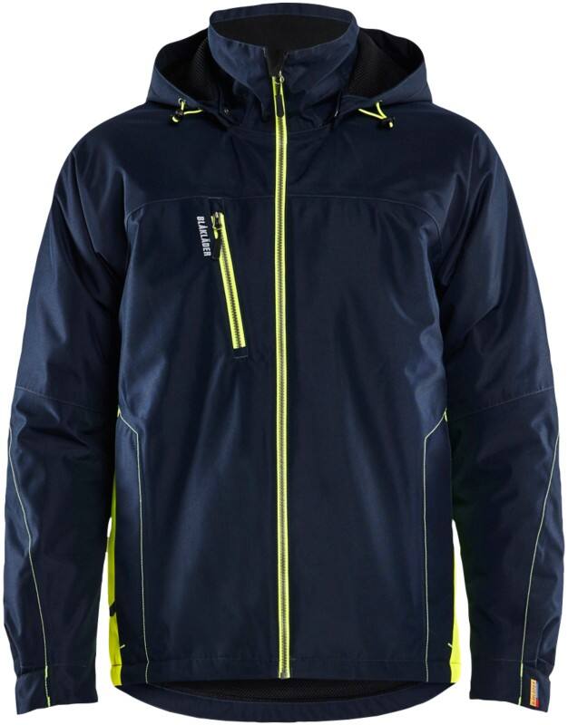 BLÅKLÄDER Jacket 48901977 PL (Polyester) Dark Navy Blue, Yellow Size XS
