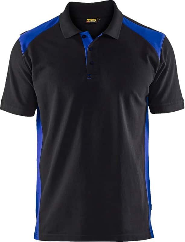 BLÅKLÄDER T-shirt 33241050 Cotton, PL (Polyester) Black, Cornflower Blue Size 4XL