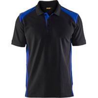 BLÅKLÄDER T-shirt 33241050 Cotton, PL (Polyester) Black, Cornflower Blue Size 4XL