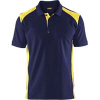 BLÅKLÄDER T-shirt 33241050 Cotton, PL (Polyester) Navy Blue, Yellow Size XL