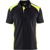 BLÅKLÄDER T-shirt 33241050 Cotton, PL (Polyester) Black, Yellow Size M