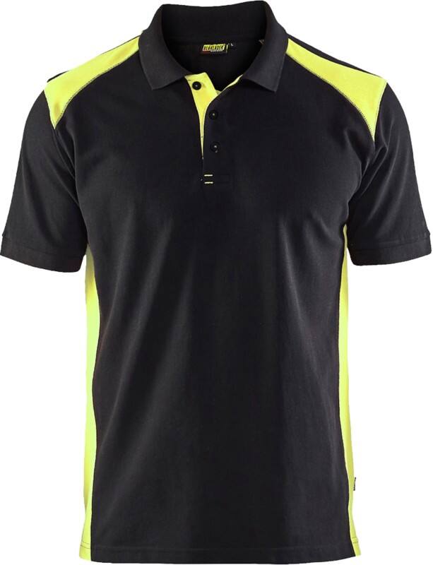 BLÅKLÄDER T-shirt 33241050 Cotton, PL (Polyester) Black, Yellow Size XXXL