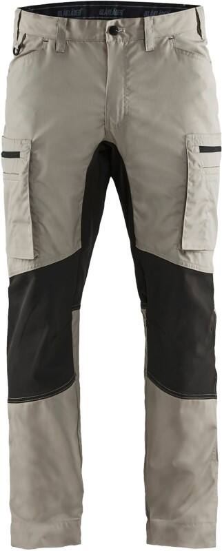 BLÅKLÄDER Trousers 14591845 Cotton, PL (Polyester) Stone, Black Size 36R