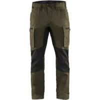 BLÅKLÄDER Trousers 14591845 Cotton, PL (Polyester) Dark Olive Green, Black Size 30R