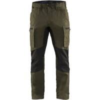 BLÅKLÄDER Trousers 14591845 Cotton, PL (Polyester) Dark Olive Green, Black Size 32R