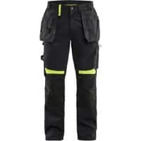 BLÅKLÄDER Trousers 15551860 Cotton, PL (Polyester) Black, Yellow Size 33L