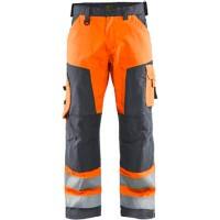 BLÅKLÄDER Trousers 15661811 Cotton, PL (Polyester) Orange, Mid Grey Size 30R