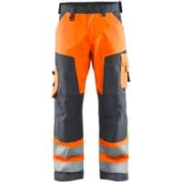 BLÅKLÄDER Trousers 15661811 Cotton, PL (Polyester) Orange, Mid Grey Size 33R