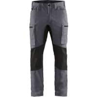 BLÅKLÄDER Trousers 14591845 Cotton, PL (Polyester) Mid Grey, Black Size 30R