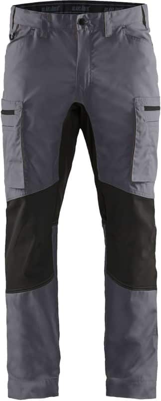 BLÅKLÄDER Trousers 14591845 Cotton, PL (Polyester) Mid Grey, Black Size 41S