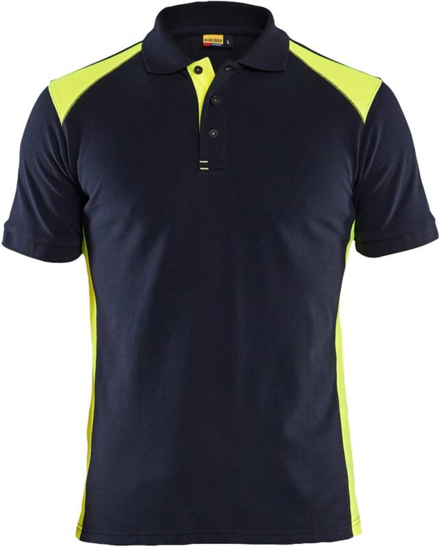 BLÅKLÄDER T-shirt 33241050 Cotton, PL (Polyester) Dark Navy Blue, Yellow Size 4XL