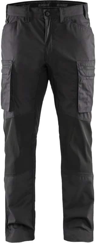BLÅKLÄDER Trousers 14591845 Cotton, PL (Polyester) Black, Dark Grey Size 32R