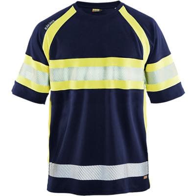 BLÅKLÄDER T-shirt 33371051 PL (Polyester) Navy Blue, Yellow Size 6XL