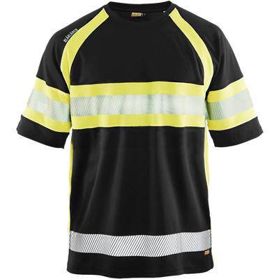BLÅKLÄDER T-shirt 33371051 PL (Polyester) Black, Yellow Size 6XL