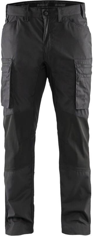 BLÅKLÄDER Trousers 14591845 Cotton, PL (Polyester) Black, Dark Grey Size 34S
