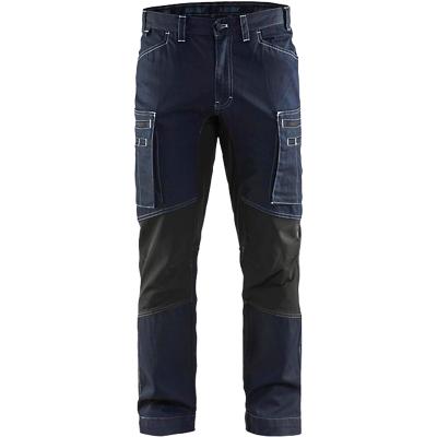 BLÅKLÄDER Trousers 14591142 Cottone, PA (Polyamide) Navy Blue, Black Size 39S