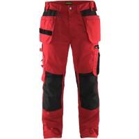 BLÅKLÄDER Trousers 15551860 Cotton, PL (Polyester) Red, Black Size 32L