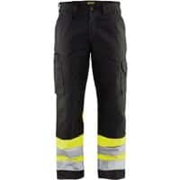 BLÅKLÄDER Trousers 15641811 Cotton, PL (Polyester) Black, Yellow Size 30R