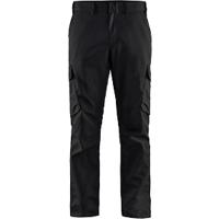 BLÅKLÄDER Trousers 14441832 Cotton, Elastolefin, PL (Polyester) Black, Dark Grey Size C68