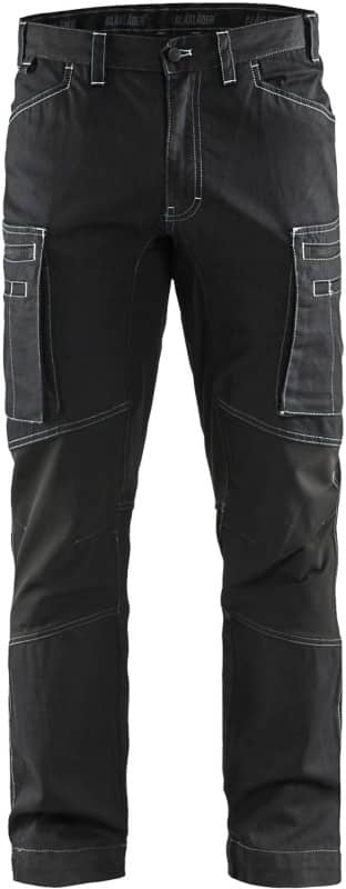 BLÅKLÄDER Trousers 14591142 Cottone, PA (Polyamide) Black Size 32S