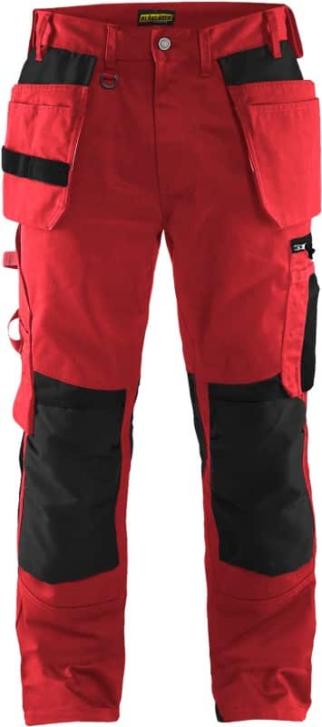 BLÅKLÄDER Trousers 15551860 Cotton, PL (Polyester) Red, Black Size 30S