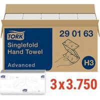 Tork Advanced Hand Towel White Paper Pack of 45 of 250 Sheets