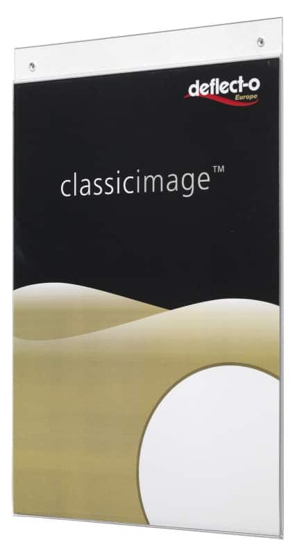 Deflecto Wall Sign Holder A5/A6 Wall Mounted Rectangle 15 (W) x 0.7 (D) x 23.8 (H) cm Transparent
