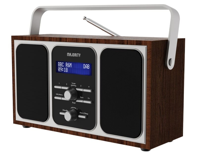 MAJORITY Girton Stereo Radio 6 mW Brown