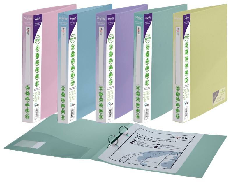 Snopake ReBorn Ring Binder PP (Polypropylene) A4 2 Rings Assorted 15918 Pack of 5