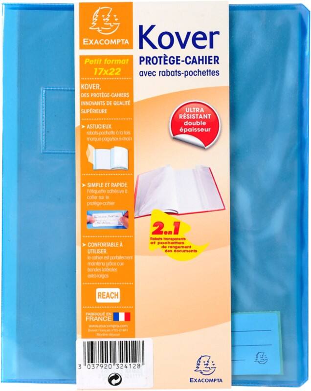 Exacompta Kover Book Cover 170 x 220 mm Plastic, PVC (Polyvinyl Chloride) Multicolour Pack of 60