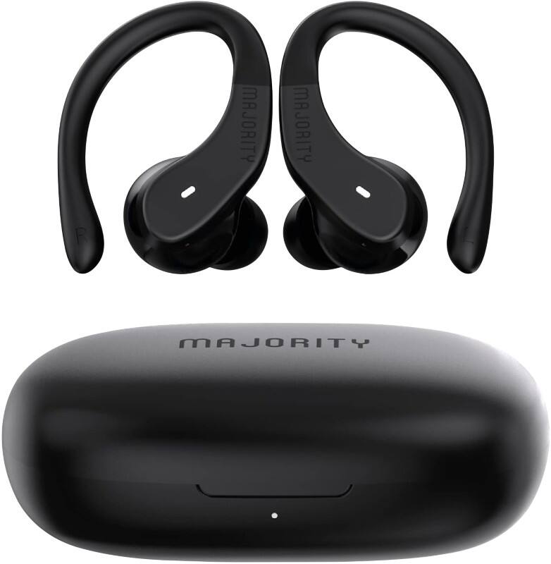 MAJORITY Tru Sport Wireless Earbuds Ear Bluetooth with Bluetooth No With microphone Stereo Tru Sport Black