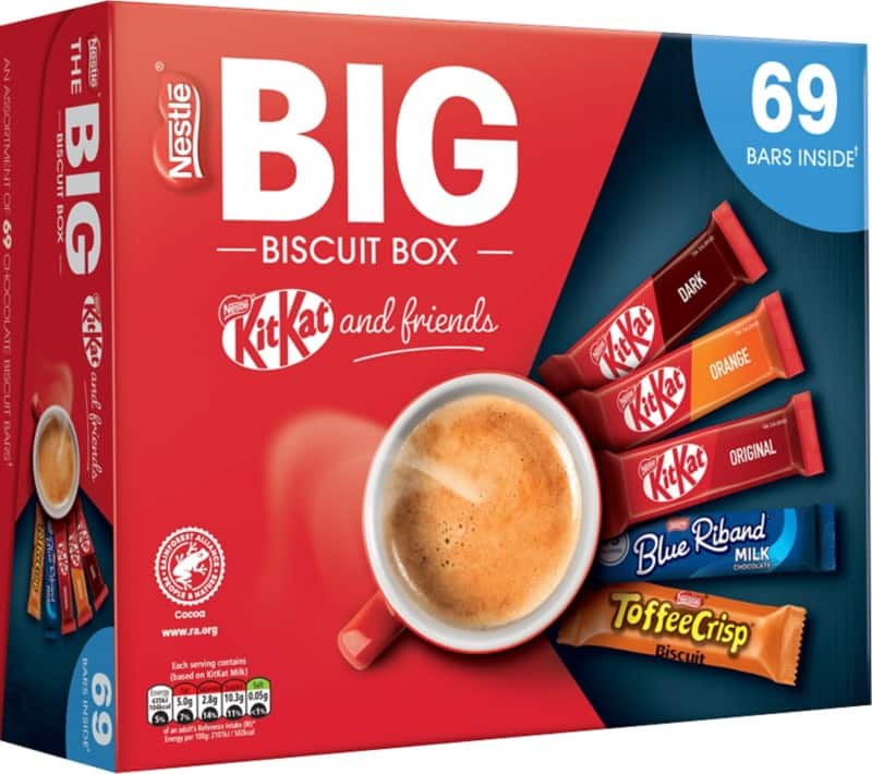Nestlé The Big Chocolate, Biscuit, Toffee Biscuits Single Wrapped Pack of 69