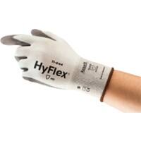 Ansell Hyflex Mechanical Gloves 11-644 PU (Polyurethane) HPPE, Nylon, Spandex Size 7 Grey, White 12 Pairs