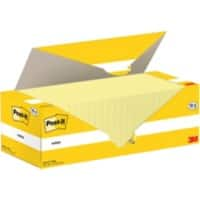 Post-it Sticky Notes 127 x 76 mm Canary Yellow Pack of 24 Pads of 100 Sheets Value Pack 18+6 FREE