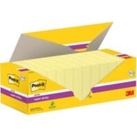 Post-it Super Sticky Notes 76 x 76 mm Canary Yellow Pack of 24 Pads of 90 Sheets 12+12 FREE