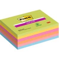 Post-it Super Sticky Notes 203 x 153 mm Assorted Pack of 6 Pads of 45 Sheets