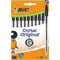 BIC Cristal Original Ballpoint Pen Black Medium 0.4 mm Pack of 10