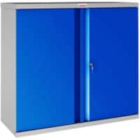 Phoenix SCL Series Regular Door Cupboard Steel 1 Shelf Lockable 915 x 370 x 830 mm Blue, Grey
