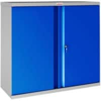 Phoenix SCL Series Regular Door Cupboard Steel 1 Shelf 915 x 370 x 830 mm Blue, Grey