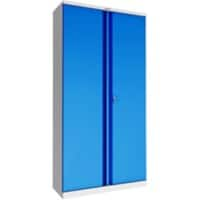 Phoenix SCL Series Regular Door Cupboard Steel 4 Shelf 915 x 370 x 1,830 mm Blue, Grey