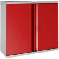 Phoenix SCL Series Regular Door Cupboard Steel 1 Shelf 915 x 370 x 830 mm Grey, Red