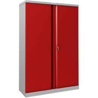 Phoenix SCL Series Regular Door Cupboard Steel 3 Shelves Lockable 915 x 370 x 1,400 mm Grey, Red