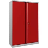 Phoenix SCL Series Regular Door Cupboard Steel 3 Shelf 915 x 370 x 1,400 mm Grey, Red