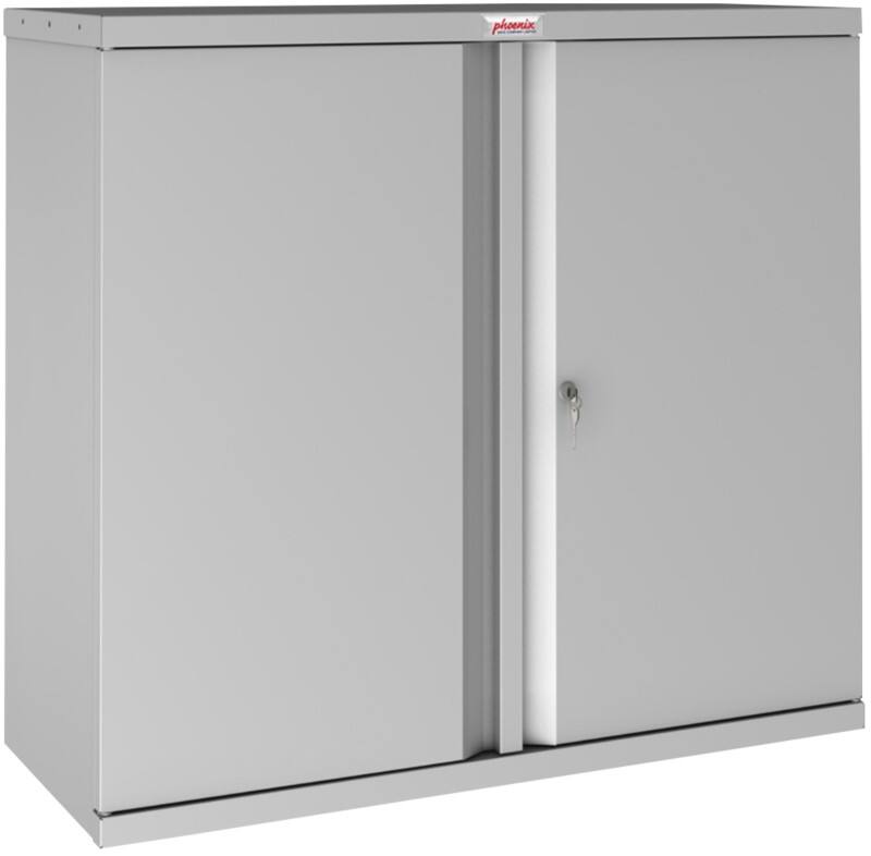 Phoenix SCL Series Regular Door Cupboard Steel 1 Shelf Lockable 915 x 370 x 830 mm Grey