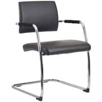 Dams International Bruges Meeting Chair Fixed Armrest Black 570 x 580 x 780 mm Pack of 2